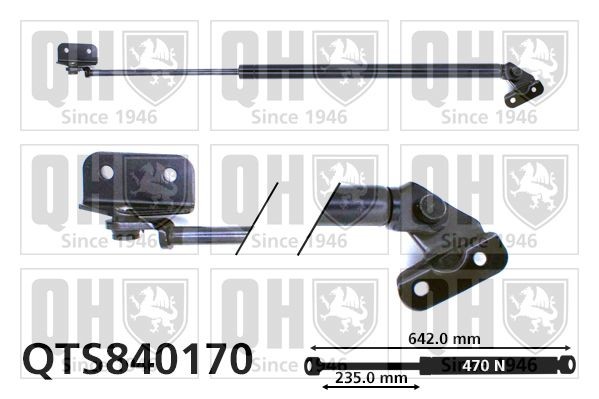 QUINTON HAZELL QTS840170: Газов амортисьор, багажно / товарно пространство 642mm