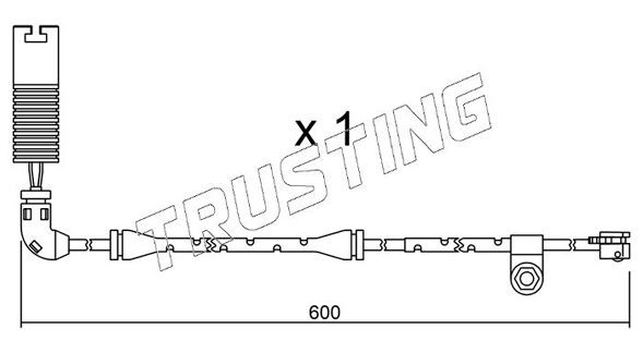 TRUSTING SU.112: Hoiatuskontakt, piduriklotsi kulumine