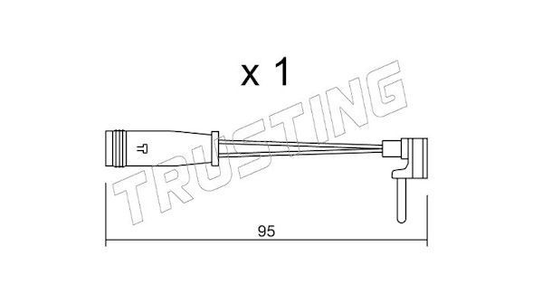 TRUSTING SU.129: Hoiatuskontakt, piduriklotsi kulumine
