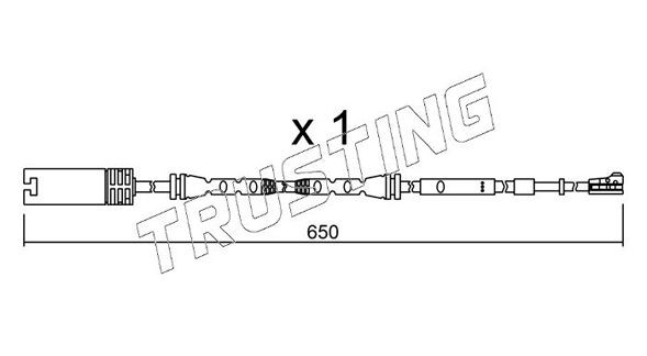 TRUSTING SU.304: Hoiatuskontakt, piduriklotsi kulumine