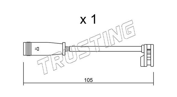 TRUSTING SU.313: Slitagevarnare bromsbelägg