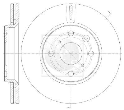 NPS T330A140: Bremseskive foraksel, Ø: 246mm, ventileret, Ø: 246mm