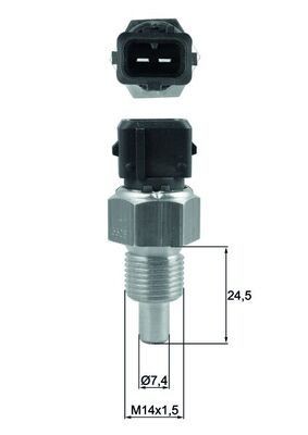 MAHLE ORIGINAL TSE 16: Temperatuursensor BEHR M14x1.25, Zonder pakking