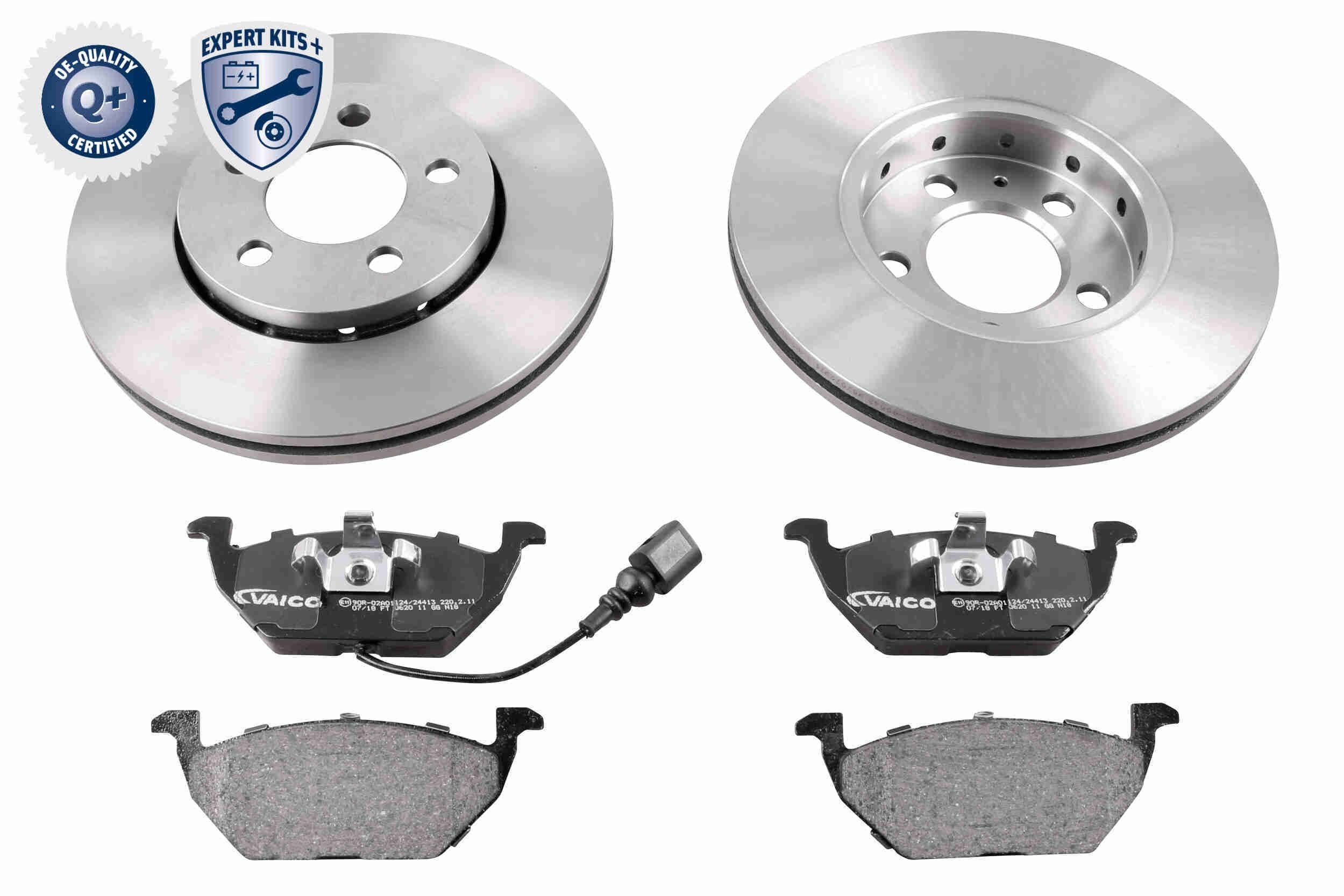 VAICO V10-90001: Set frana, frana disc punte fata, Ř: 256mm, ventilat, cu placute frana, EXPERT KITS +