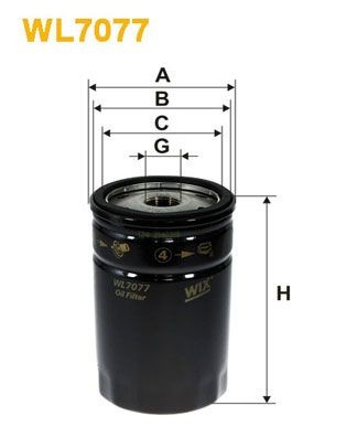WIX FILTERS WL7077: Filtro olio