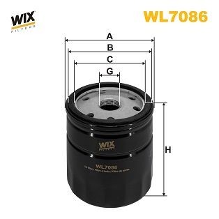 WIX FILTERS WL7086: Eļļas filtrs ar atgriezējvārstu
