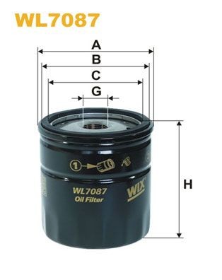 WIX FILTERS WL7087: Eļļas filtrs