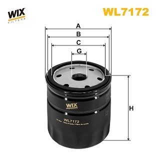 WIX FILTERS WL7172: Eļļas filtrs ar atgriezējvārstu