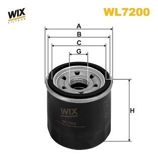 WIX FILTERS WL7200: Õlifilter koos ühe tagasijooksu sulgurklapiga