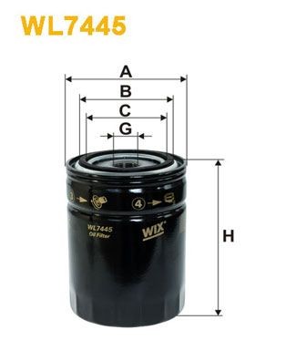 WIX FILTERS WL7445: Oliefilter
