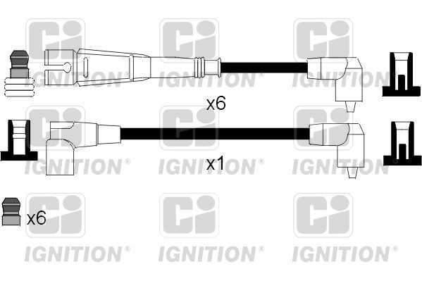 QUINTON HAZELL XC832: Uždegimo laido komplektas CI 420mm, su adapteriu