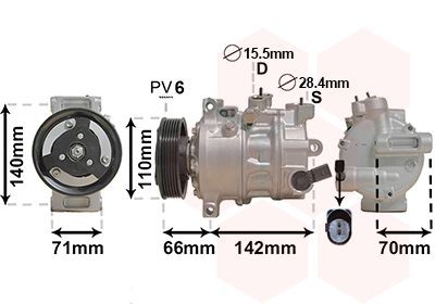 VAN WEZEL 0301K703: Compresor AC