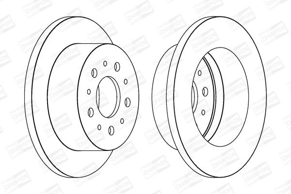 CHAMPION 562526CH: Bromsskiva Ø: 280mm, full, Ø: 280mm, utan skruvar