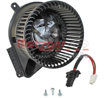 METZGER 0917293: Ventilator, habitaclu GREENPARTS 12V, pentru autoturisme cu aer conditionat (reglate manual), cu set cablu
