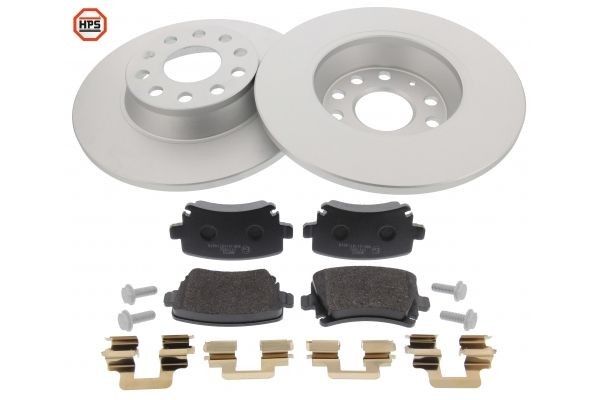 MAPCO 47841HPS: Kit de discos de freno y pastillas Eje trasero, Ø: 282mm, macizo, con tornillos, con tornillos pinza freno