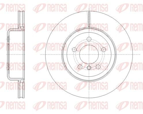 REMSA 61652.10: Stabdžių diskas galinė ašis, Ø: 345mm, ventiliuojama, Ø: 345mm