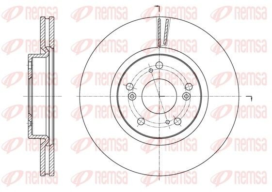 REMSA 61653.10: Piduriketas Esisild, Ø: 293mm, õhutusega, Ø: 293mm