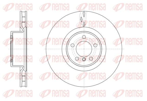 REMSA 61661.10: Bremseskive foraksel, Ø: 380mm, ventileret, Ø: 380mm