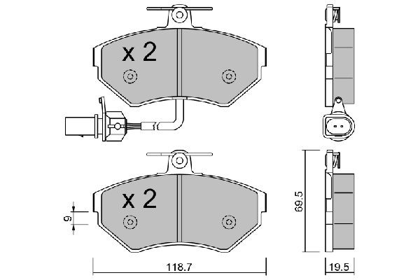 AISIN BPVW-1033: Piduriklotsid Premium ADVICS by AISIN