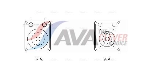 AVA COOLING SYSTEMS VN3093: Radiator ulei, ulei motor fără carcasă pentru filtrul de ulei, cu garnituri, fara filtru
