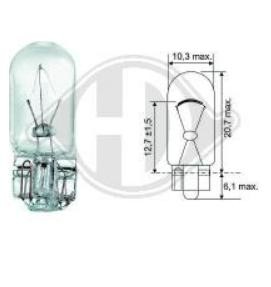 DIEDERICHS LID10078: Blinklyspære 12V, W5W