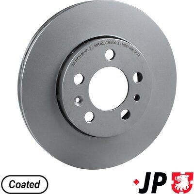 JP GROUP 1163109100: Piduriketas JP Esisild, Ø: 256mm, õhutusega, Ø: 256mm, kaetud