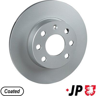 JP GROUP 1263104500: Δισκόπλακα JP μπροστινός άξονας, Ø: 240mm, πλήρες, Ø: 240mm, με επίστρωση