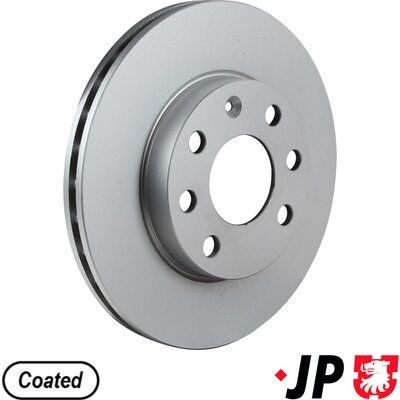 JP GROUP 1263105400: Disc de frână JP punte fata, Ř: 236mm, ventilat, Ř: 236mm, acoperit (cu un strat protector)
