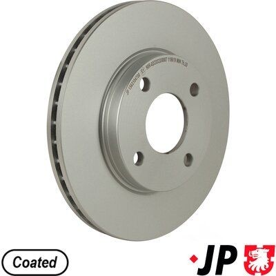 JP GROUP 1563104700: Piduriketas JP Esisild, Ø: 258mm, õhutusega, Ø: 258mm, kaetud