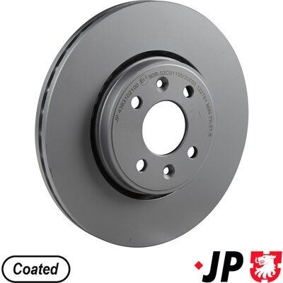 JP GROUP 4363102100: Bremžu diski JP Priekšējais tilts, Ø: 280mm, ventilējams, Ø: 280mm, pārklāts