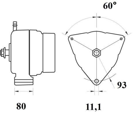 MAHLE ORIGINAL MG 795: Kintamosios srovės generatorius 110A