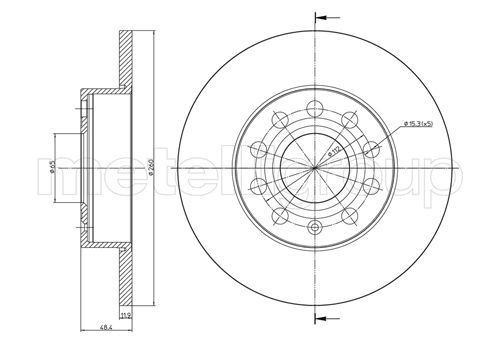 CIFAM 800-725C: Stabdžių diskas Ø: 260,0mm, visiškai, Ø: 260,0mm, nudažyta