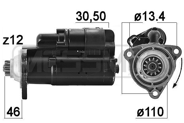 MESSMER 220821: Motorino avviamento 5,5KW