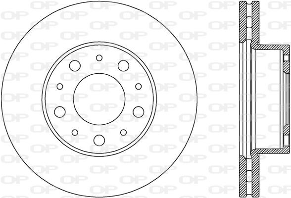 OPEN PARTS BDA2801.20: Féktárcsa elsőtengely, Ø: 280,0mm, Szellőztetett, Ø: 280,0mm