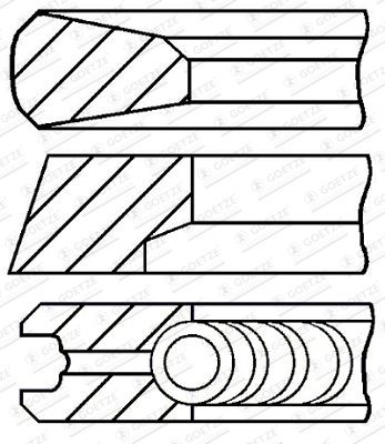 GOETZE ENGINE 08-445200-00: Set segmenti piston