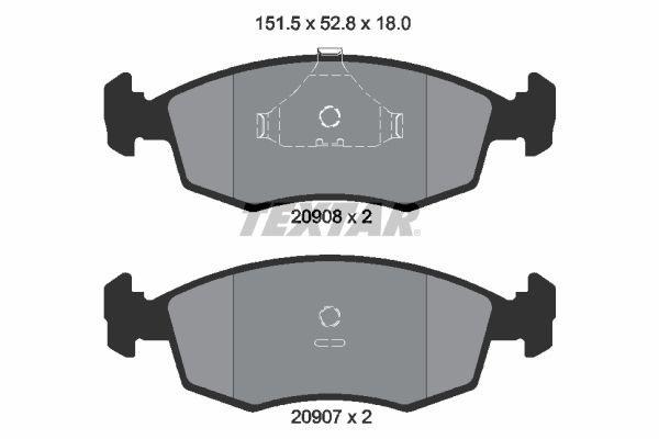 TEXTAR 2090802: Piduriklotsid