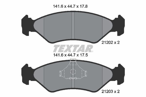 TEXTAR 2120203: Piduriklotsid