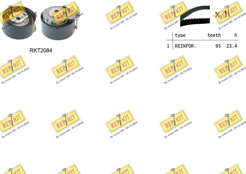 REPKIT RKTK0922: Set curea de distributie dinti: 95, cu curea