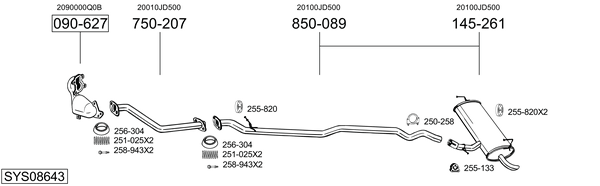 BOSAL 775-821: Heitgaasitoru