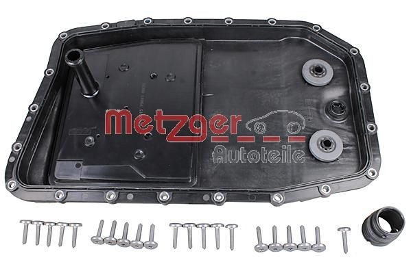 METZGER 8020035: Oljefiltersats, automatväxellåda med tätning, med integrerat hydraulikfilter, med flatstiftshylsblock, med skruvar