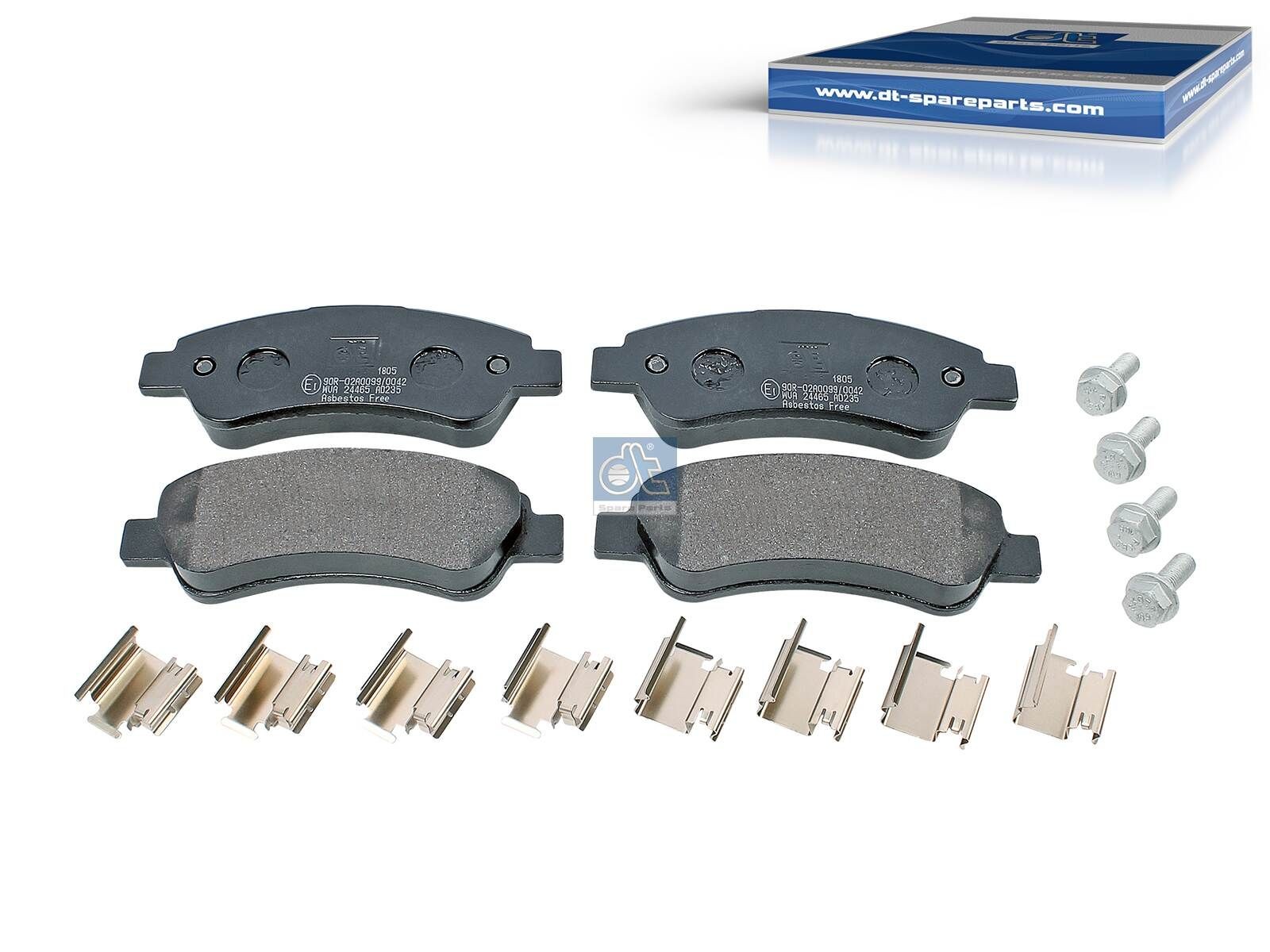 DT Spare Parts 12.93102: Fékbetét készlet, tárcsafék hátsótengely