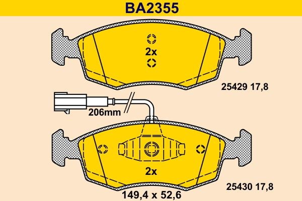 Barum BA2355: Bremseklodser