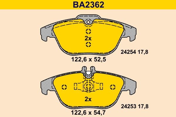 Barum BA2362: Piduriklotsid