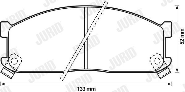 JURID 572332J: Bremsbeläge ohne Zubehör