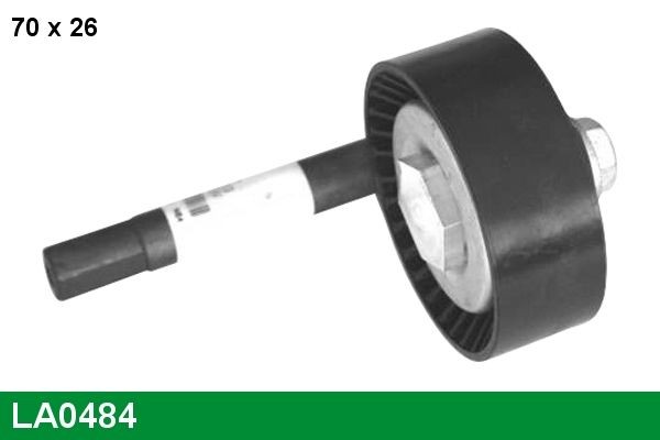 LUCAS LA0484: Įtempiklio skriemulys, V formos rumbuotas diržas Ø: 70mm, Ø: 70mm