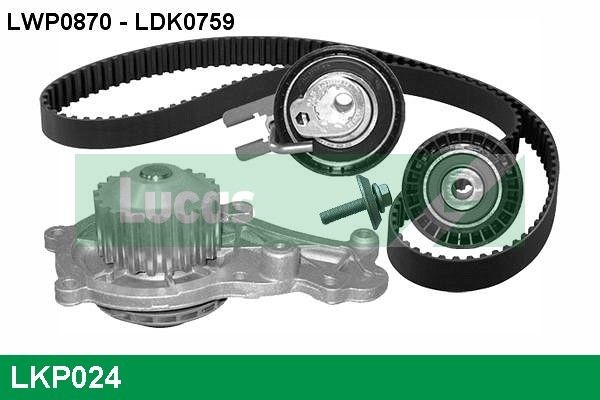 LUCAS LKP024: Ūdenssūknis + Zobsiksnas komplekts Zobu skaits: 144, Platums: 25,4mm