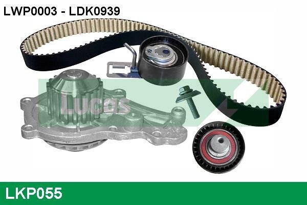 LUCAS LKP055: Kit de distribution + pompe à eau Nbr. dents: 141, Largeur: 25mm, avec PTFE (polytétrafluoroéthylène)
