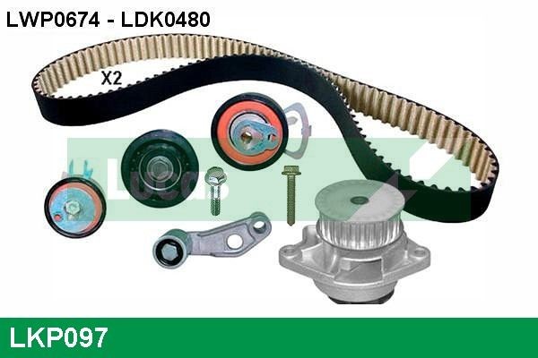 LUCAS LKP097: Bomba de água + kit de correia dentada Com PTFE (politetrafluoretileno)