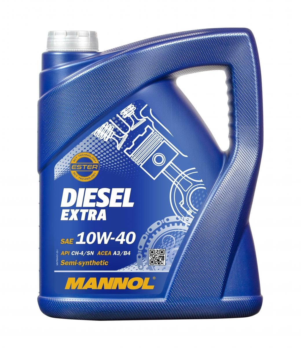 MANNOL MN7504-5: Variklio alyva 5l, 10W-40 DIESEL EXTRA