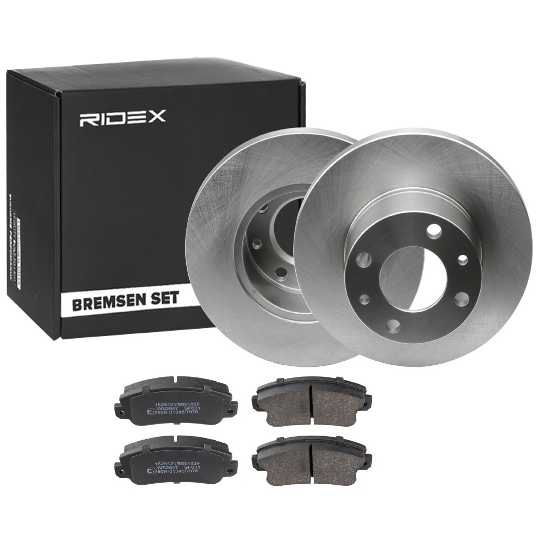 RIDEX 3405B0278: Pidurikomplekt, ketaspidur Esisild, Ø: 228mm, täis
